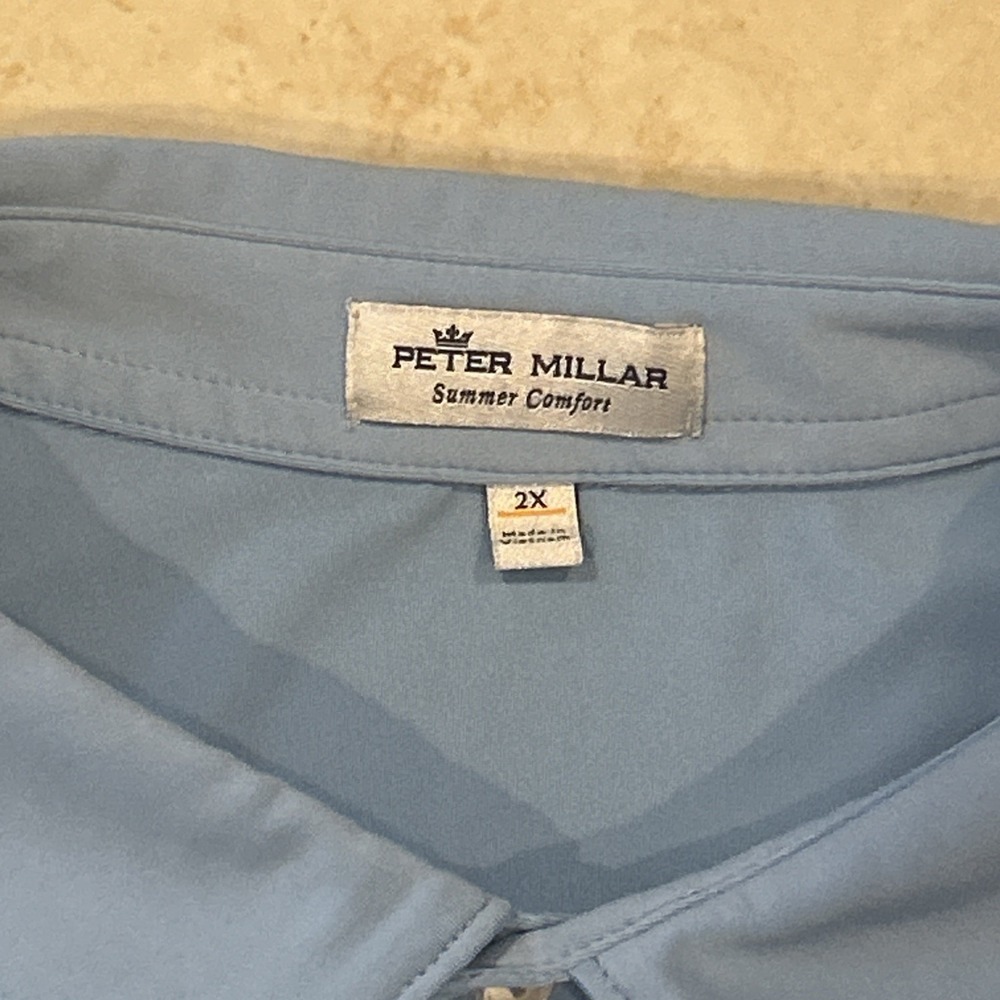 Peter Millar Solid Performance Jersey Polo Men 2x… - image 3